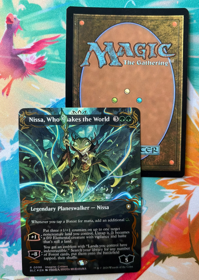 Nissa, Who Takes the World (Raised Golden Foil)