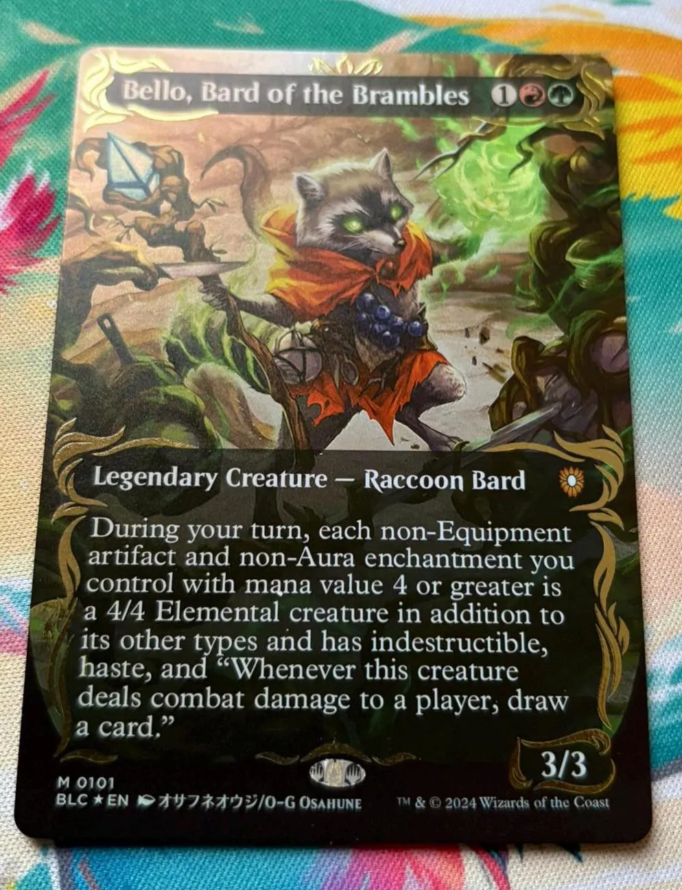 Bello, Bard of the Brambles (Raised Golden Foil)