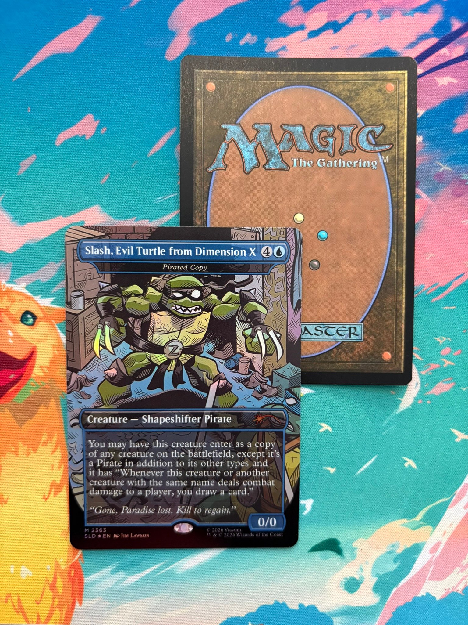 Slash, Evil Turtle from Dimension X (Pirated Copy) SLD #2363 Foil
