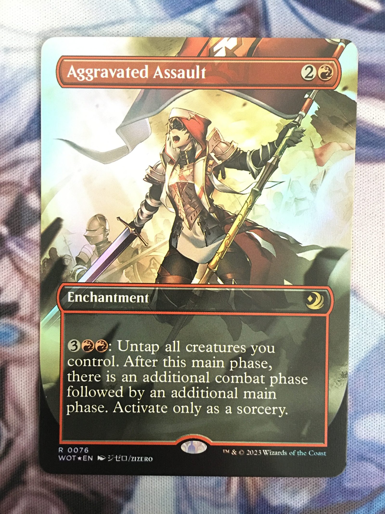 Aggravated Assault WOT Anime Borderless #76 Foil